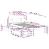 vidaXL Rama łóżka bez materaca, biała, 100x200 cm, lite drewno sosnowe
