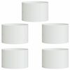 vidaXL Pierścień doniczki 5 pcs Biały 30 x 30 x 20 cm Stal zimnogięta