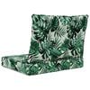 vidaXL Poduszka do sofy na zewnątrz 2 pcs Wz&oacute;r liścia Poliester