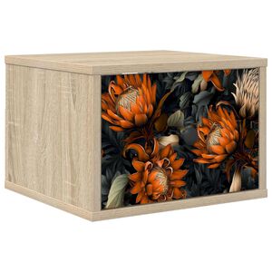 vidaXL Ścienny stolik nocny LOCHEM dąb Sonoma 36 x 33 x 25 cm
