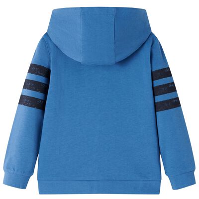 Bluza dziecięca z kapturem i suwakiem, niebieska, 92