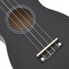 vidaXL Ukulele sopranowe z pokrowcem, dla dzieci, czarne, 23"