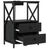 vidaXL Szafka Nocna Czarny Dąb 40 x 31 x 60 cm Materiał drewnopochodny