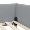 vidaXL Rama łóżka narożnego Jasnoszary 90 x 190 cm tkanina