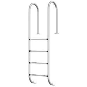vidaXL Drabinka do basenu, 54x38x184,5 cm, stal nierdzewna 304