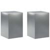 vidaXL Stojak na rośliny 2 pcs srebrny 40 x 40 x 60 cm Stal nierdzewna