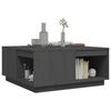 vidaXL Stolik kawowy, szary, 80x81x36,5 cm, lite drewno sosnowe