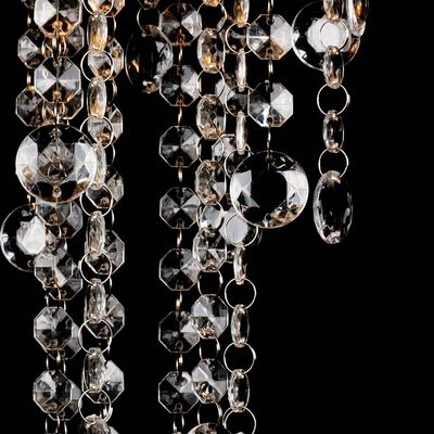 vidaXL Lampa sufitowa z kryształami, biała, metalowa