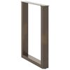 vidaXL Nogi do stołu jadalnego w kształcie litery U 2 szt. Naturalna stal 60x(72-73) cm Stal