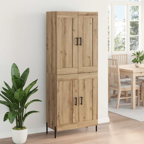 vidaXL Highboard 2 pcs Dąb rzemieślniczy Materiał drewnopochodny