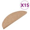 vidaXL Samoprzylepne nakładki na schody, 15 szt., 56x17x3 cm, beżowe