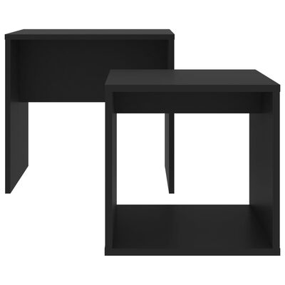 vidaXL Zestaw stolików kawowych, czarny, 48x30x45 cm