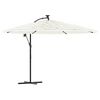 vidaXL Parasol ogrodowy na stalowym słupku, biały, 290x290x238 cm