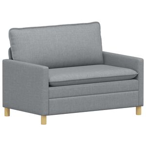 vidaXL Sofa 2-osobowy jasnoszary 126 x 81 x 87,5 cm tkanina