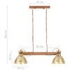 vidaXL Industrialna lampa wisząca, 25 W, mosiężna, 109 cm, E27