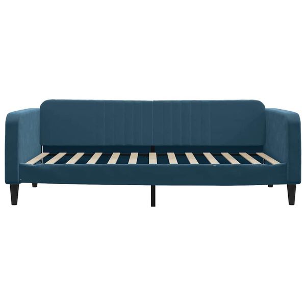 vidaXL Sofa z funkcją spania, niebieska, 100x200 cm, obita aksamitem