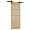 vidaXL Drzwi przesuwne naturalny 83 x 202 cm Lite drewno sosnowe
