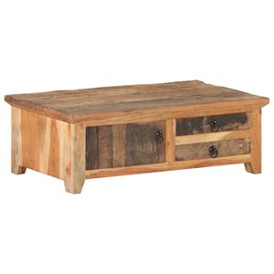 vidaXL Stolik kawowy, 90x50x31, lite drewno z odzysku