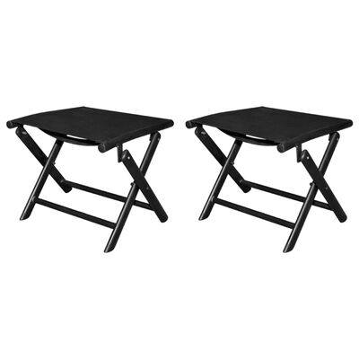 vidaXL Składane krzesła ogrodowe, 9 szt., aluminium, czarne