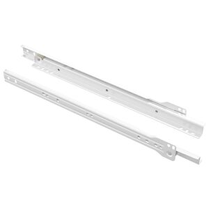 vidaXL Prowadnica szuflady 2 pcs Biały 350 mm Stal