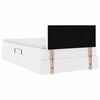 vidaXL Ł&oacute;żko z miejscem na przechowywanie i materacem Biały