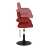 vidaXL Obrotowe krzesło stołowe, winna czerwień, obite tkaniną