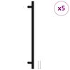 vidaXL Uchwyty do szafek, 5 szt., czarne, 320 mm, stal nierdzewna