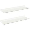 vidaXL P&oacute;łka wisząca 2 pcs Biały 60 x 18 x 2,5 cm Stal