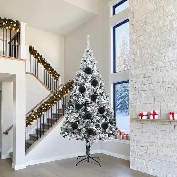 vidaXL Zestaw Bombek Choinkowych 4 pcs Czarny Z tworzywa sztucznego