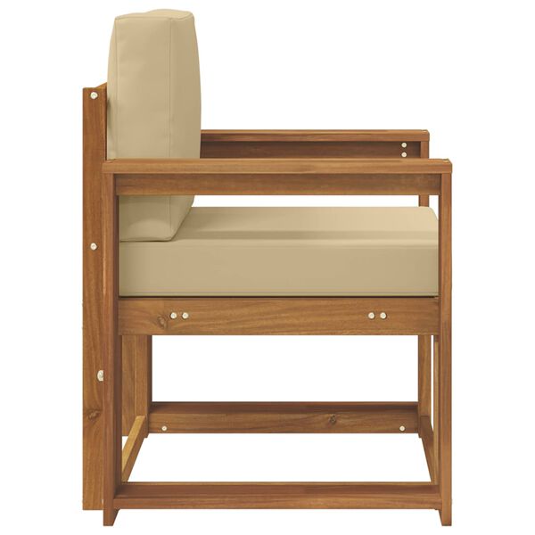 vidaXL Sofa na zewnątrz Lite drewno akacjowe i poliester Naturalny