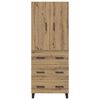 vidaXL Highboard z szufladą 2 pcs Dąb rzemieślniczy 69,5 x 34 x 180 cm