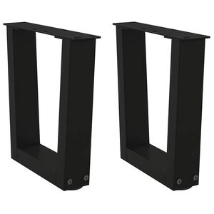 vidaXL Nogi do stolika kawowego w kształcie litery V 2 szt. Czarne 30x(30-31,3) cm Stal