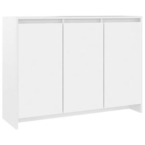 vidaXL Komoda, biała, 102x33x75 cm, materiał drewnopochodny