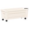 vidaXL Donica Calypso z k&oacute;łkami Biały 79 x 35 x 33 cm PP