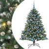 vidaXL Sztuczna choinka z podstawą Zielony 150 cm PVC, plastik i stal
