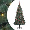 vidaXL Sztuczna choinka LED z zestawem bombek Zielony 150 cm PET