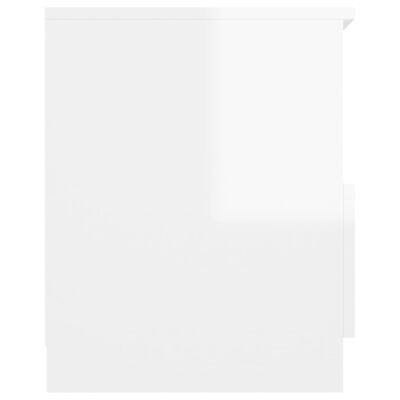vidaXL Szafka nocna, biała, wysoki połysk, 40x40x50 cm, płyta wiórowa