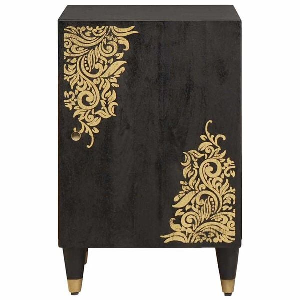 vidaXL Szafka Łazienkowa Czarny 38 x 33 x 58 cm Drewno z mango