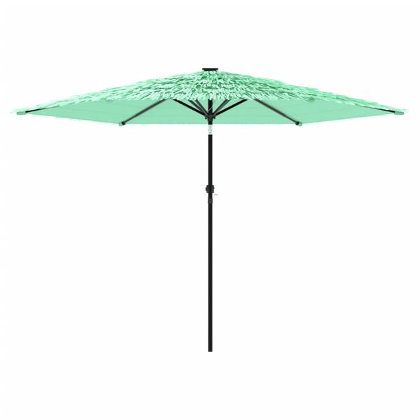 vidaXL Parasol ogrodowy na stalowym słupku, zielony, 288x288x225 cm