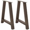 vidaXL Nogi do stołu jadalnego w kształcie litery A 2 szt. 70x(72-73) cm Stal