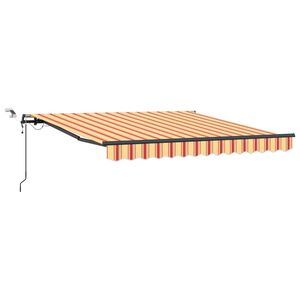 vidaXL Markiza wysuwana Ż&oacute;łty i pomarańczowy 300 x 250 cm Poliester