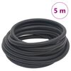 vidaXL Hybrydowy wąż pneumatyczny, czarny, 0,6", 5 m, guma i PVC