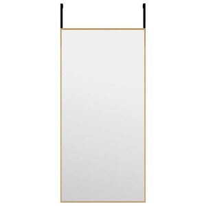 vidaXL Lustro na drzwi, złote, 30x60 cm, szkło i aluminium