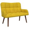 vidaXL Sofa dwuosobowa Ż&oacute;łty 115 x 61 x 87 cm Aksamit