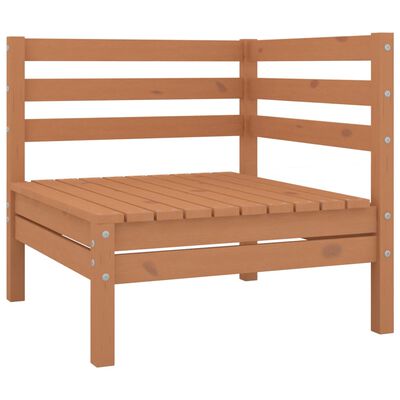 vidaXL 2-osobowa sofa ogrodowa, miodowy brąz, lite drewno sosnowe