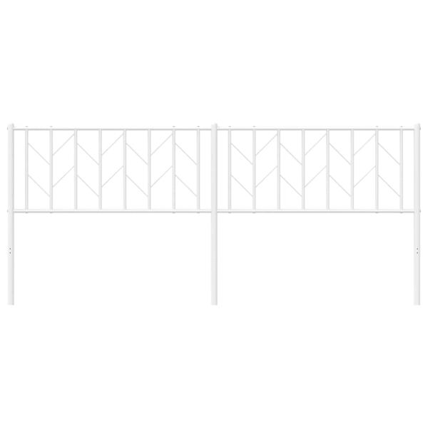 vidaXL Metalowe wymienne wezgłowie, białe, 200 cm