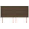 vidaXL Zagł&oacute;wek uszak, ciemnobrązowy, 183x16x118/128 cm, tkanina