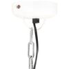 vidaXL Industrialna lampa wisząca, białe żelazo i drewno, 46 cm, E27