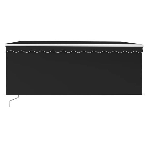 vidaXL Ręcznie zwijana markiza z zasłoną, 3x2,5 m, antracytowa