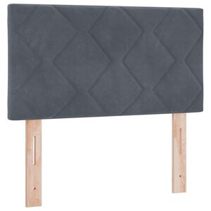 vidaXL Zagł&oacute;wek Z zagł&oacute;wkiem ciemno szary 80 cm Aksamit